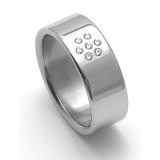 Dámský ocelový snubní prsten RZ08002