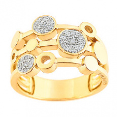 Zlatý prsten Cacharel XC029BB3, materiál žluté zlato 585/1000, diamant-0.11 ct, váha: 5.70g