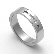 Dámský ocelový snubní prsten RZ06010