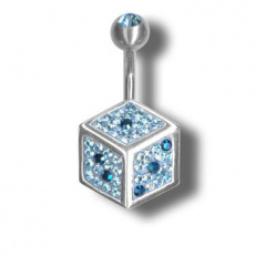 Piercing s krystaly Swarovski Dice E