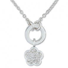 Stříbrný náhrdelník Cacharel CSC020Z42, materiál stříbro 925/1000, zirkon, váha: 4.90g