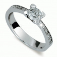 Briliantový prsten Danfil DF1961, materiál bílé zlato 585/1000, 11x briliant SI1/G = 0.802 ct, váha: