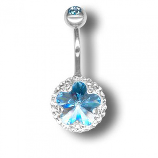 Piercing s krystaly Swarovski Flower10 A