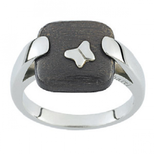 Stříbrný prsten Cacharel CNR146M, materiál stříbro 925/1000, dřevo, váha: 3.60g