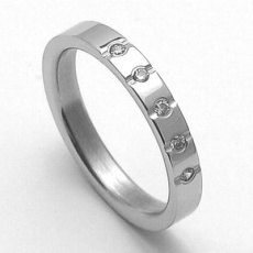 Dámský ocelový snubní prsten RZ04009