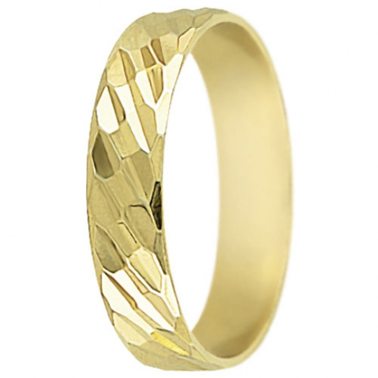Snubní prsteny kolekce SP5-F, materiál žluté zlato 585/1000 , váha: u velikosti 54mm - 3.30g