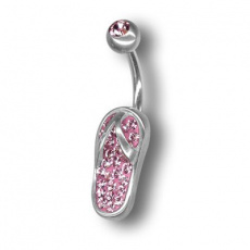 Piercing s krystaly Swarovski Slipper E