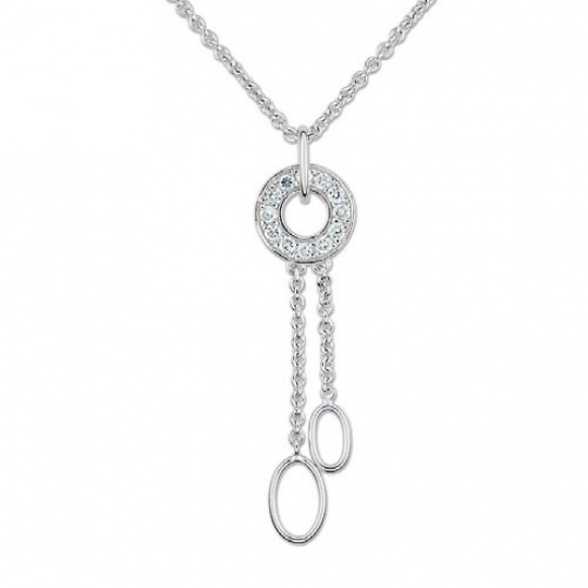 Stříbrný náhrdelník Cacharel CSC117Z42, materiál stříbro 925/1000, zirkon, váha: 4.20g