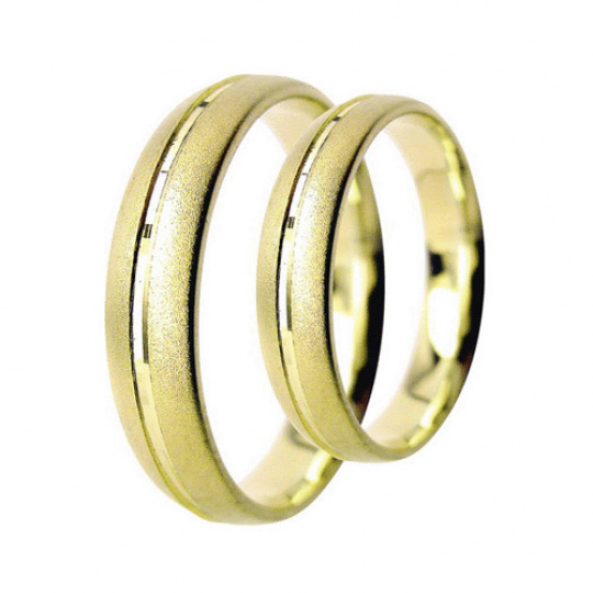 Snubní prsteny Lucie Gold Charlotte S-130, materiál žluté zlato 585/1000, váha: průměrná 7.00g