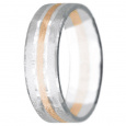 Snubní prsteny kolekce VIOLA_4, materiál červené, bílé zlato 585/1000, váha: u velikosti 54mm - 4.60