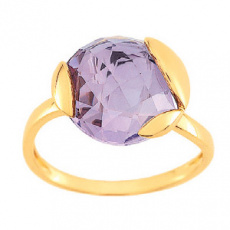 Zlatý prsten Cacharel XD010JA, materiál žluté zlato 585/1000, ametyst, váha: 3.50g