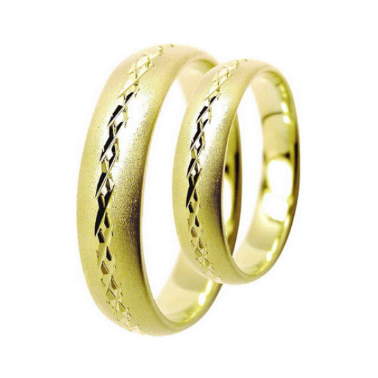 Snubní prsteny Lucie Gold Charlotte S-168, materiál žluté zlato 585/1000, váha: průměrná 7.00g